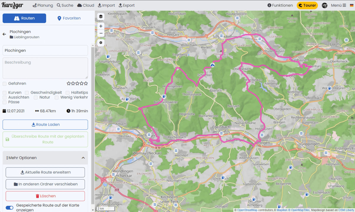 Map Animation Using Kurviger Kurviger App Test & Erfahrungen