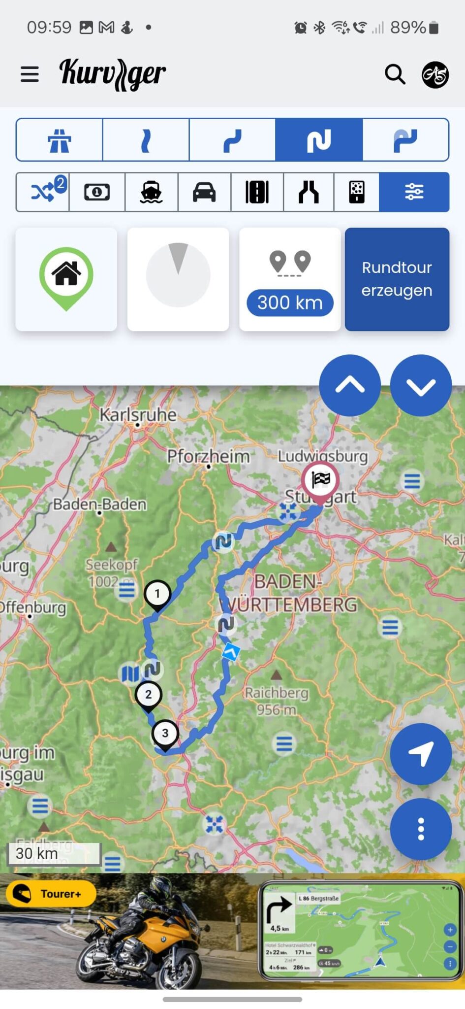 Map Animation Using Kurviger Motorrad Navi Apps Test & Vergleich